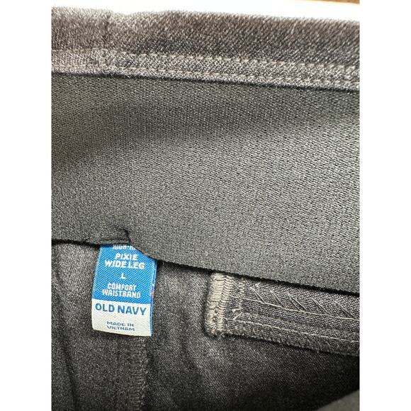 Old Navy Suit Pant Set Women Large Charcoal Gray Single Breasted Wide Leg Pants - Picture 12 of 12